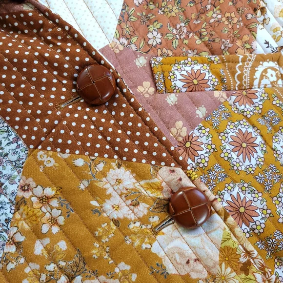 Spell X Free People Cha Cha Patchwork Quilted Long Duster Coat - Picture 7 of 11